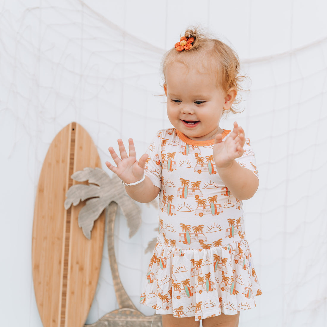 blue dress for baby girl Dream Big Little Co Boho Summer Dream Bodysuit Dress 2T