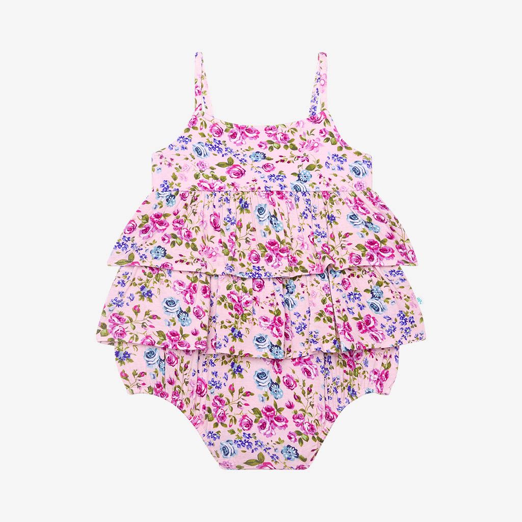 Posh Peanut Ruffle Spaghetti Romper Pixie