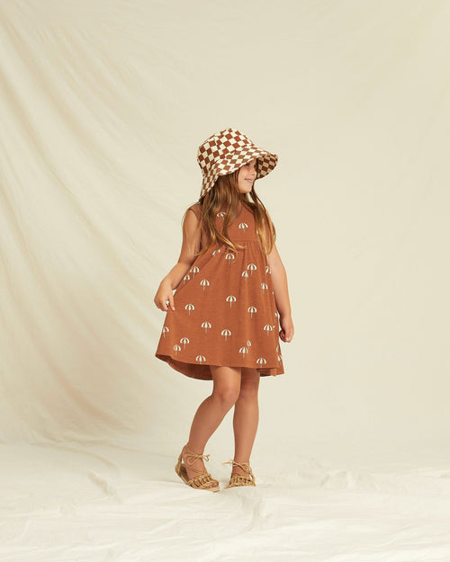 Rylee + Cru Layla Dress - Rust Umbrellas