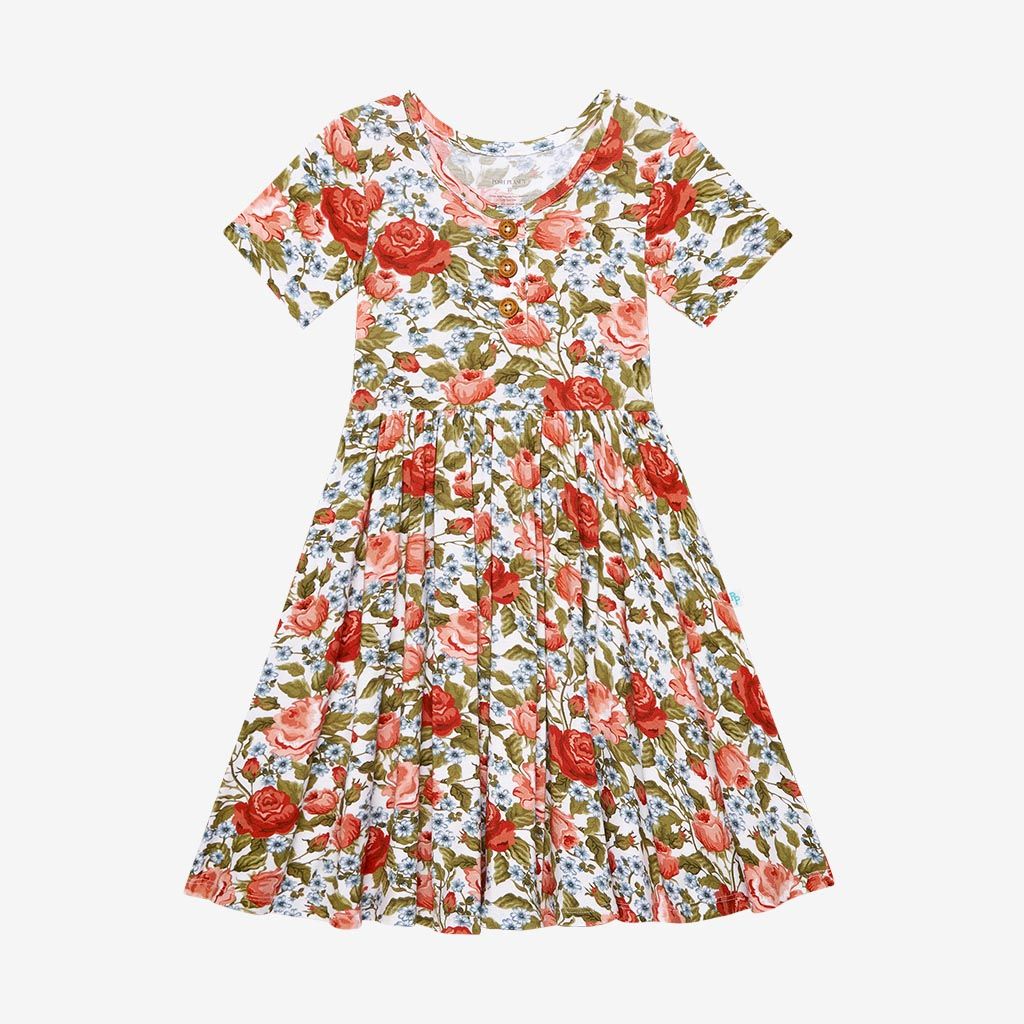 Posh Peanut Henley Twirl Dress