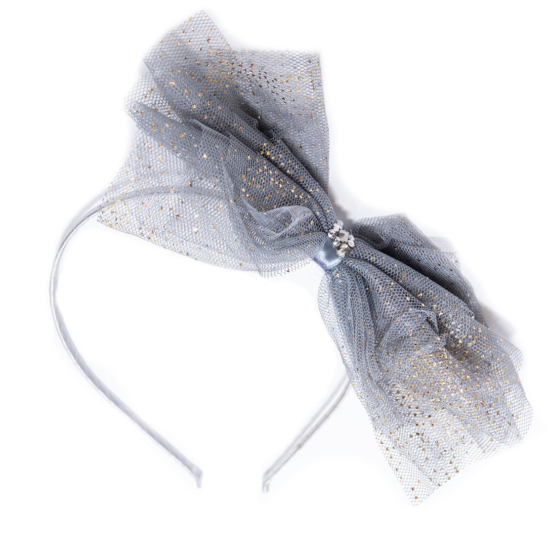 Bari Lynn Crystal Tulle Headband Gray – Casp Baby Mommy Me