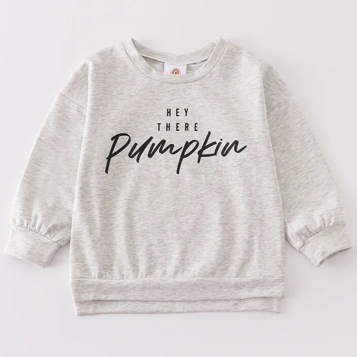 Grey Pumpkin Kids Sweatshirt