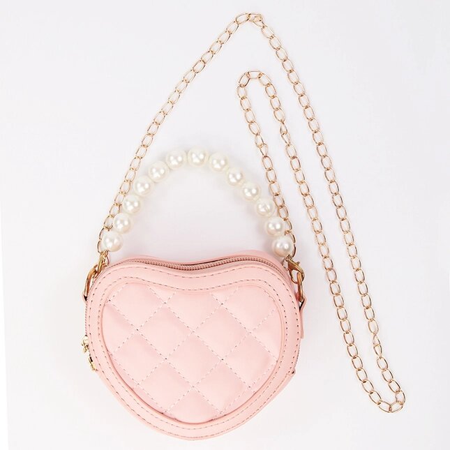 Sparkle Sisters Quilted Heart Purse - Pink