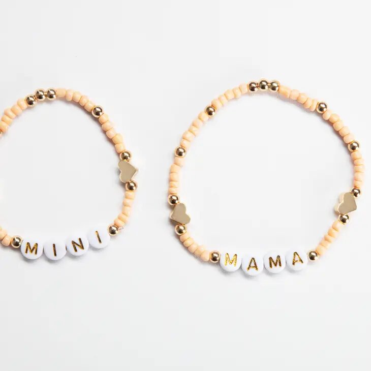 Laura Janelle Peach Mama Mini Bracelet Set