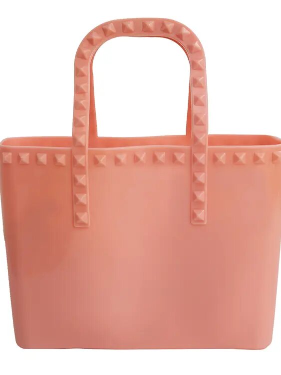Sparkle Sisters Small Studded Jelly Tote - Pink