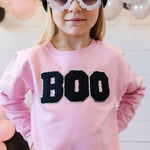 Sweet Wink Boo Patch Sweatshirt - Pink