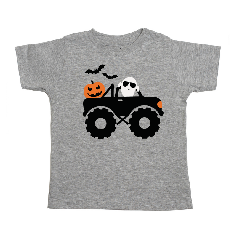 Sweet Wink Halloween Truck Short Sleeve T-Shirt - Gray