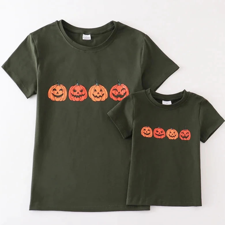 Forest Halloween Pumpkin Kids Top