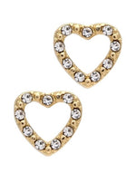 Laura Janelle Gold Crystal Heart Stud Earring