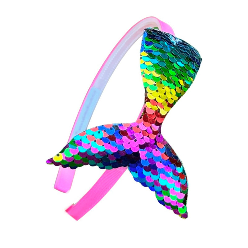 Mermaid Sequin Headband - Rainbow