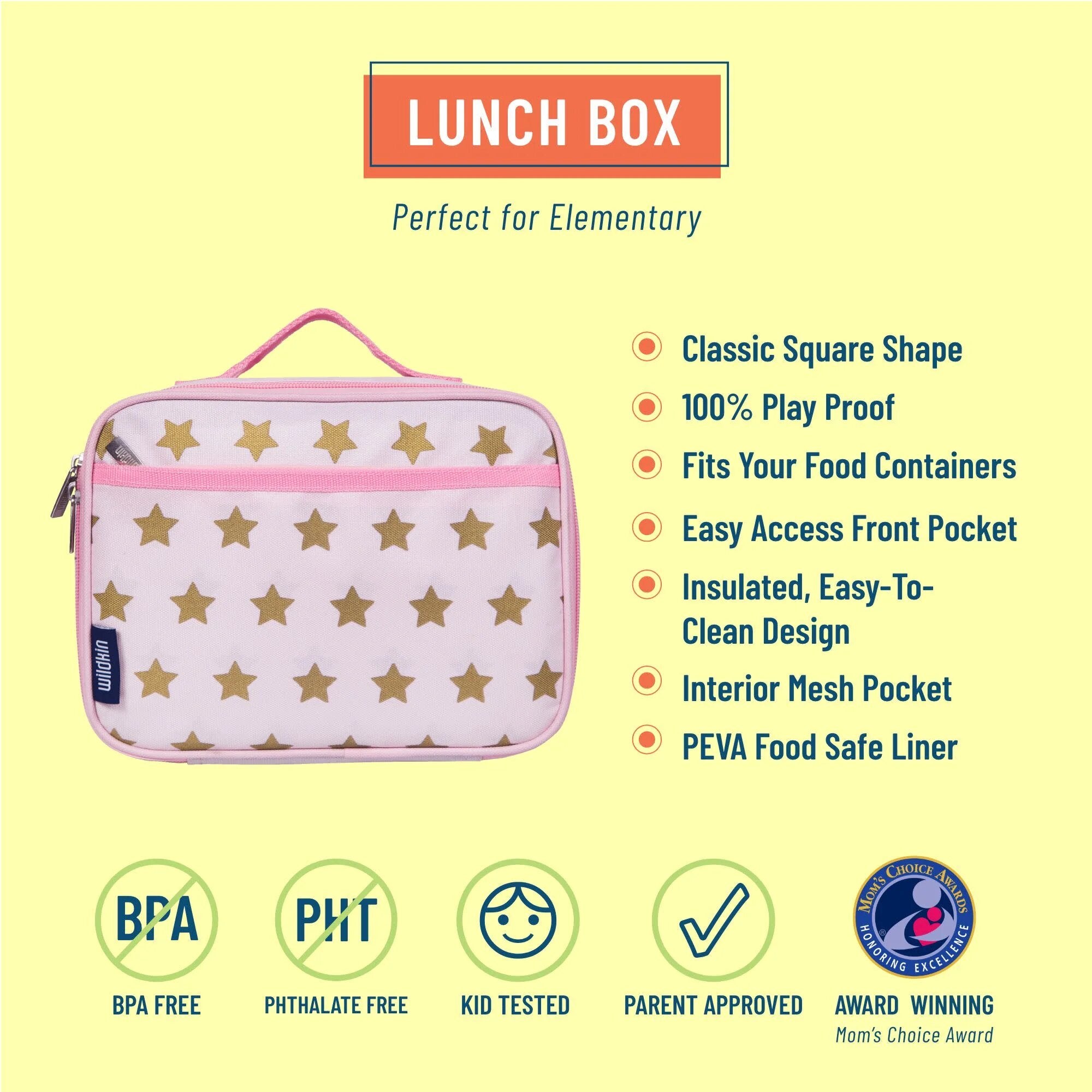 Wildkin Pink Glitter Lunch Box
