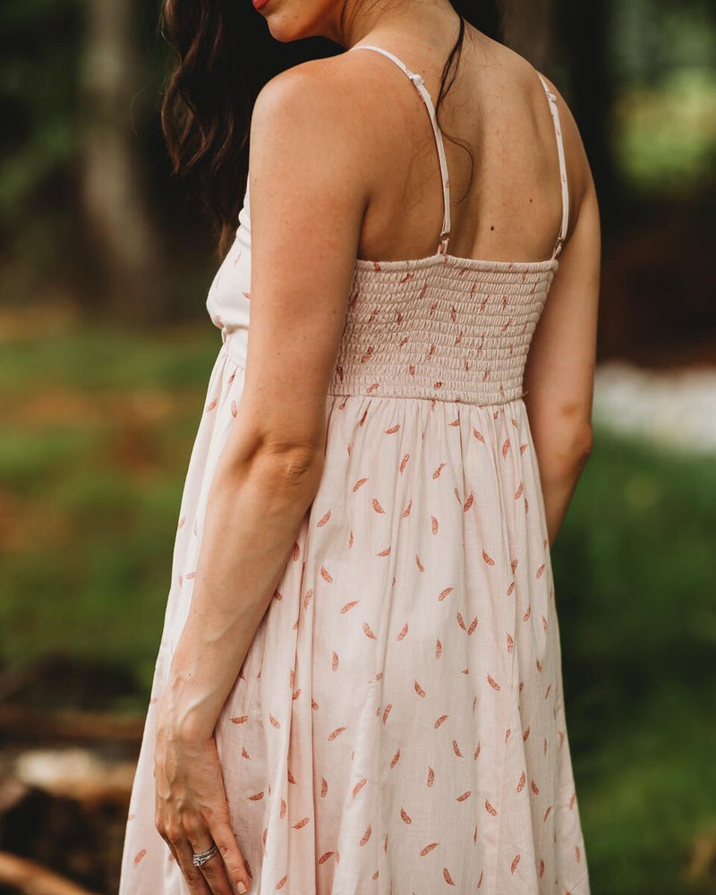 ladies pale pink dress Ren & Rouge Women's Pale Pink Dress – Casp Baby Mommy & Me Boutique