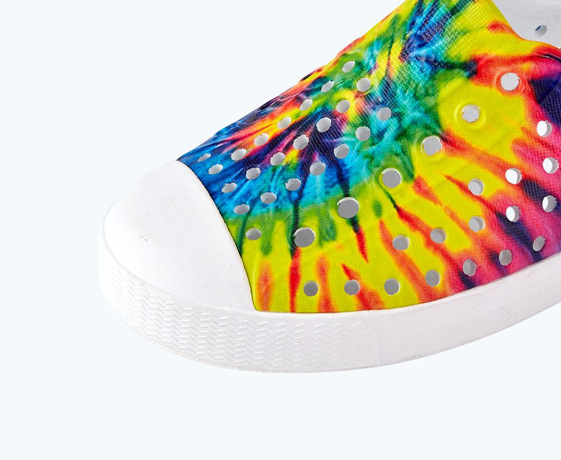 Native Shoes Jefferson - Shell White / Neon Multi Tie Dye