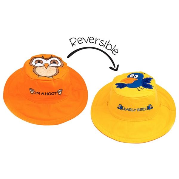 Flapjack Kids Reversible Sun Hat Owl/Bird