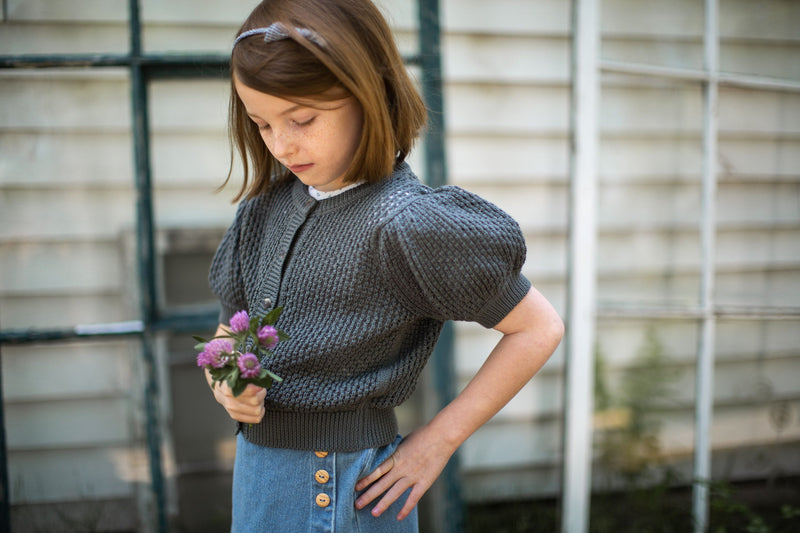 Soor Ploom Olive Skort - Light Wash Denim