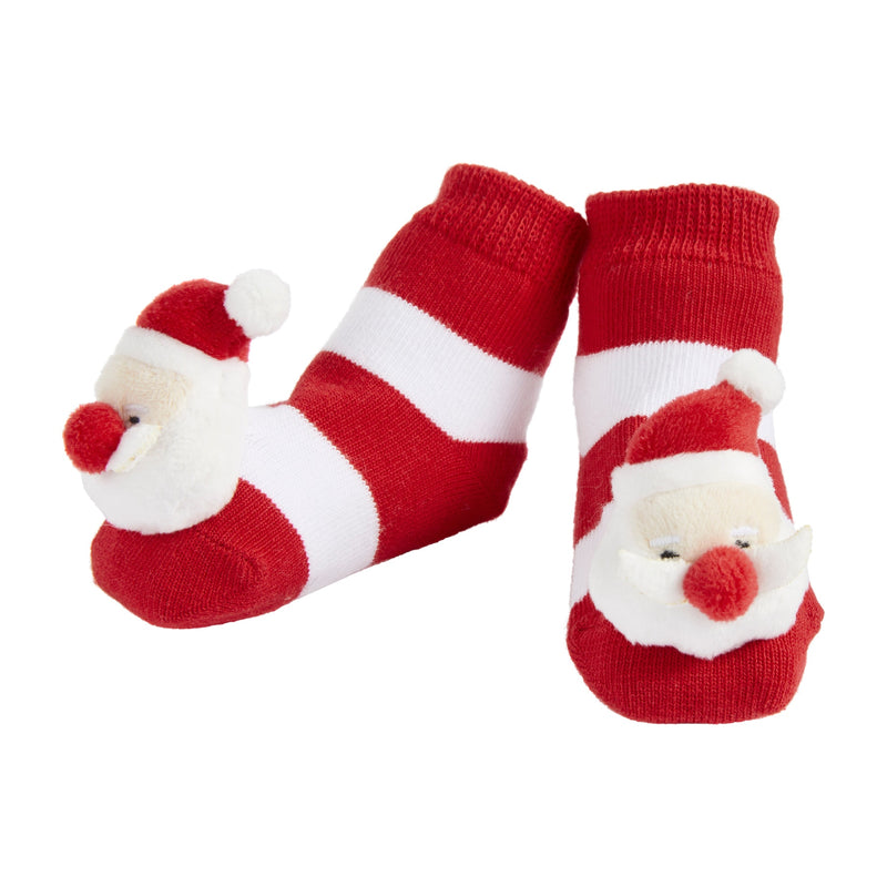 Mud Pie Rattle Socks - Santa
