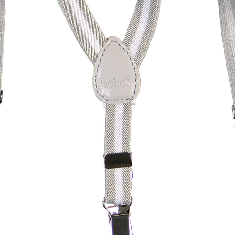 Boboli Stretch Suspenders - Grey