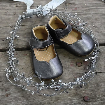 Livie Luca Astrid Pewter Meatallic Casp Baby Mommy Me Boutique