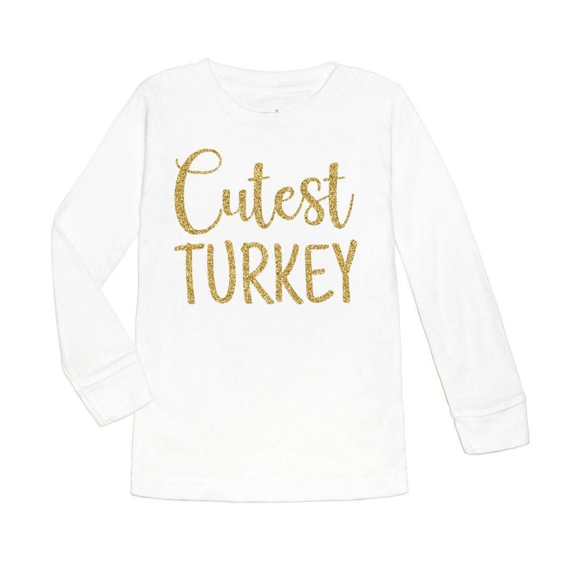 Sweet Wink Cutest Turkey Long Sleeve Shirt - White