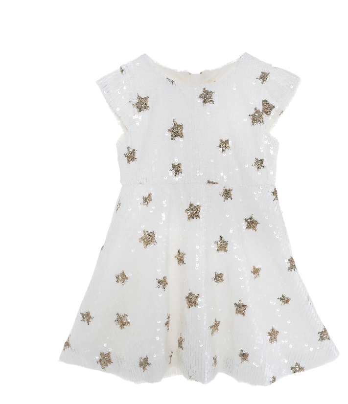 white and gold star dress Aster | Celestial Wedding Dress