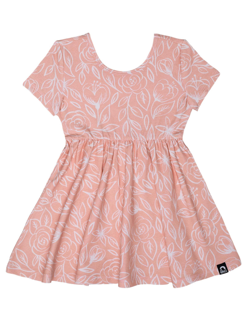 Rags Swing Dress - Pink Line Floral