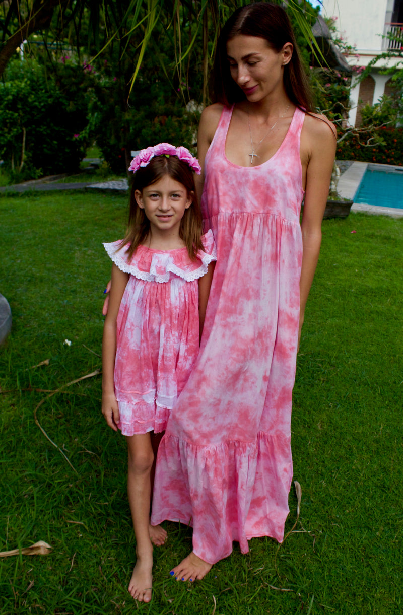 Bela & Nuni Women's Layer Dress - Pink Marble