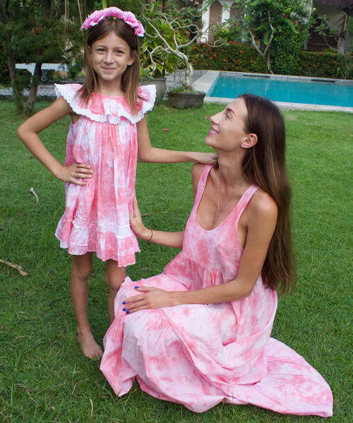 Bela & Nuni Women's Layer Dress - Pink Marble