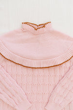 Fin & Vince Autumn Bib Sweater - Blush/Curry