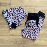 Women's Henley Top - Lana Leopard Pink