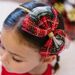 Sweet Wink Christmas Plaid Bow Headband