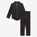 Posh Peanut Women's Pajama Set - Ribbed Black