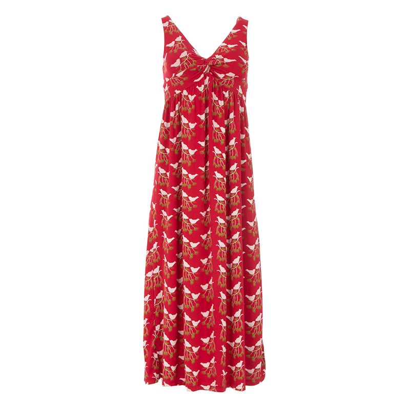 Kickee Pants Women's Print Simple Twist Nightgown - Crimson Kissing Birds