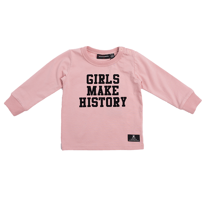 Rock Your Baby Girls Make History Tee - Pink