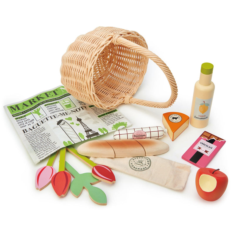 Tender Leaf Toys Wicker Shopping Basket