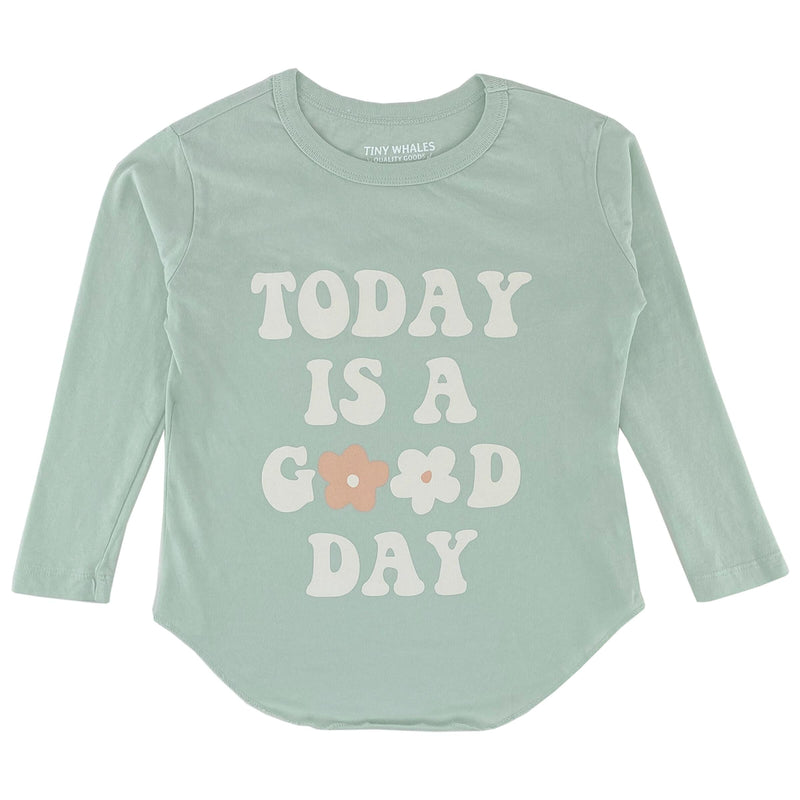 Tiny Whales Loose Fit Long Sleeve Tee - Good Day