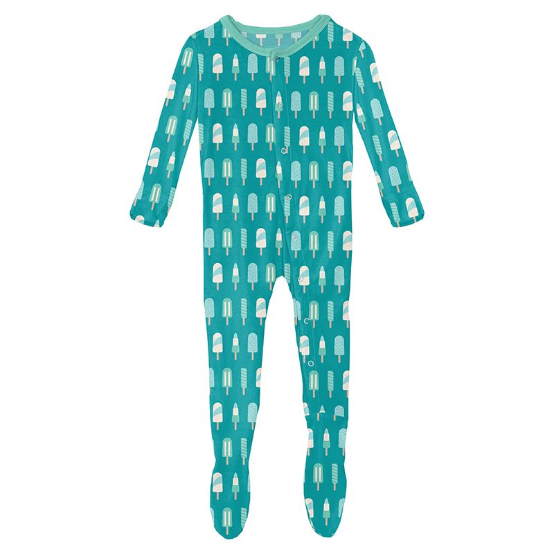 Kickee Pants Footie with Snaps - Neptune Popsicles