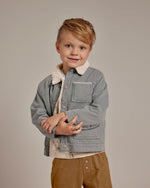 Rylee + Cru Shearling Chore Coat - Dusty Blue