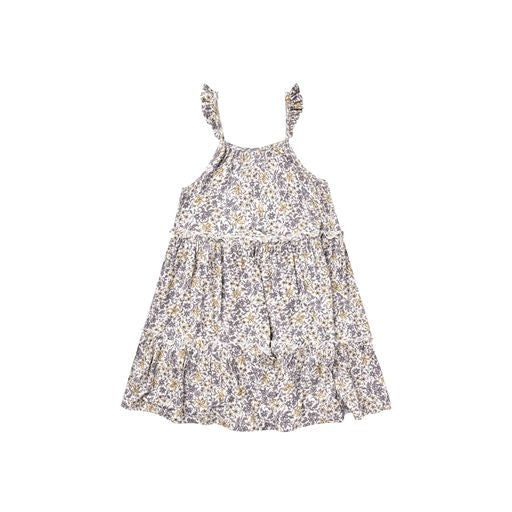 Rylee + Cru Tiered Mini Dress - Blue Floral