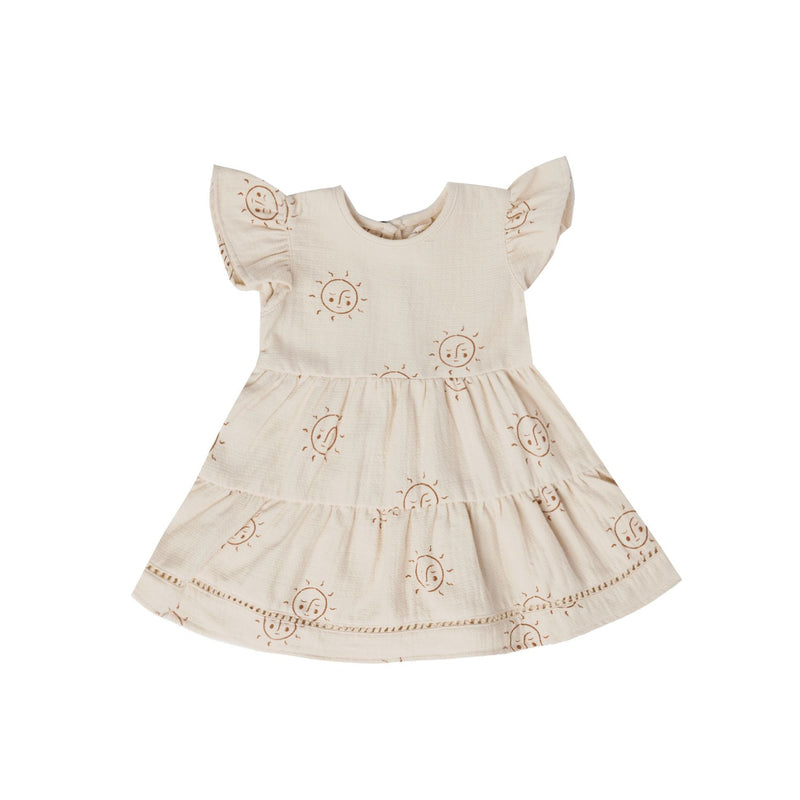Quincy Mae Lily Dress + Bloomer Set - Natural Suns