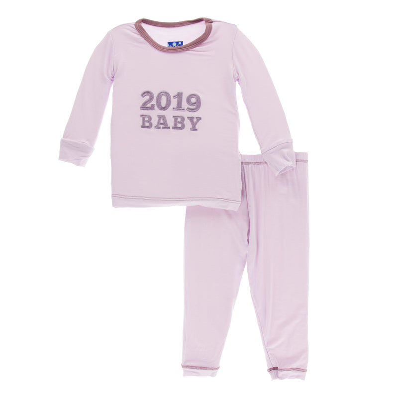 Kickee Pants Applique Pajama Set - Thistle 2019 Baby