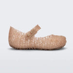 Mini & Melissa Campana Papel Flat Shoes - Beige Glitter