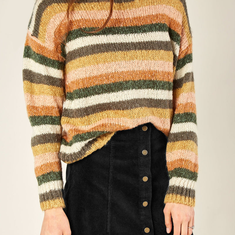 Rylee + Cru Women's Stripe Aspen Sweater - Multi