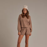 Rylee + Cru Women's Knit Shorts - Heathered Mocha