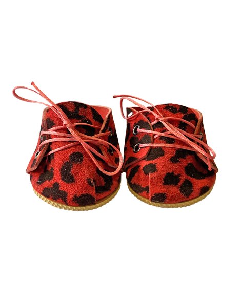 Minikane Ruby Leopard Leather Lace Up Shoes for Dolls