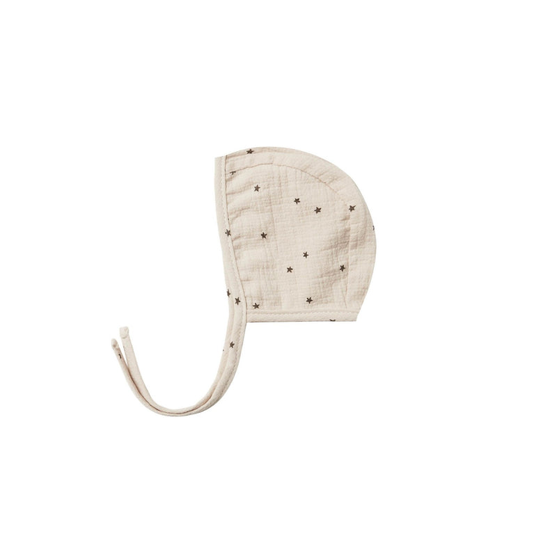 Quincy Mae Woven Baby Bonnet - Natural Stars
