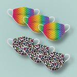 Watchitude Kids Fun Masks (6-Pack) “LEOPARD CAMO” & “RAINBOW SKIN” DESIGNS