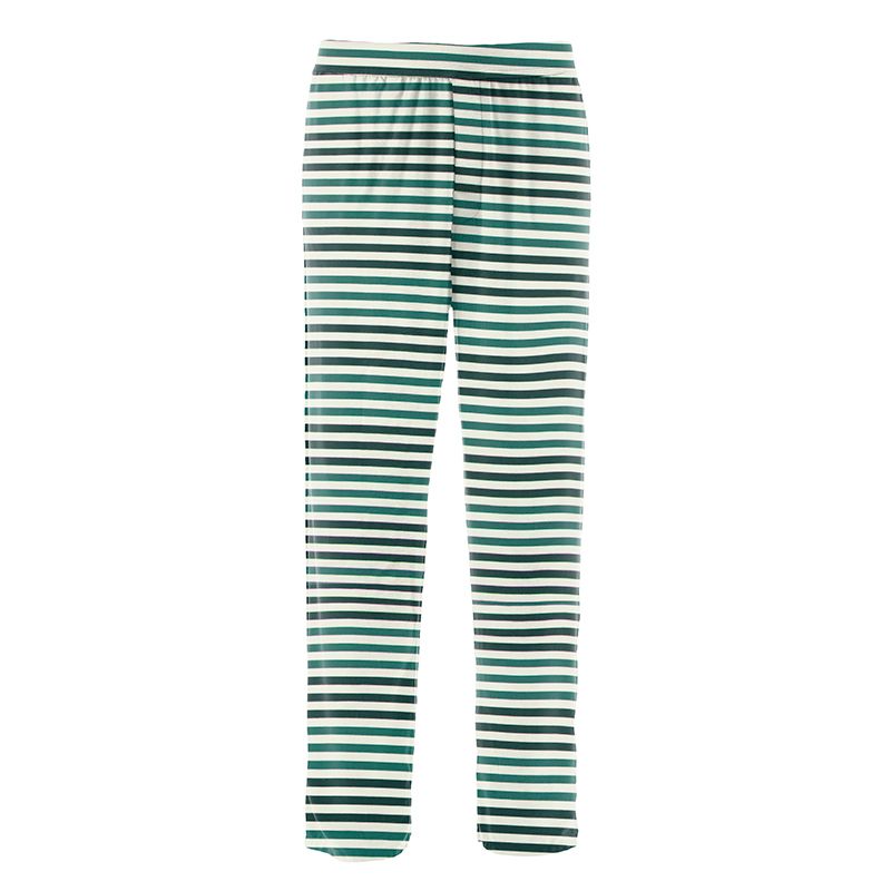 Kickee Pants Men's Pajama Pants - Wildlife Stripe