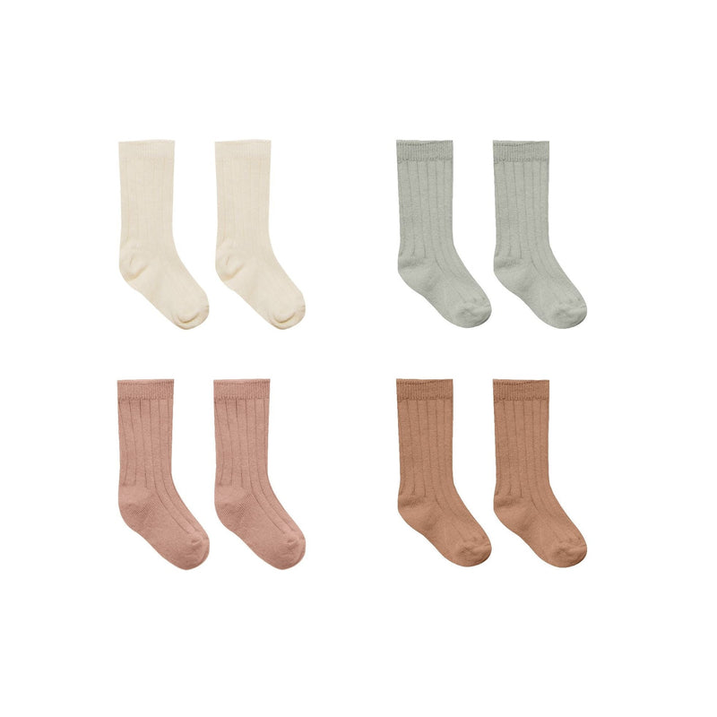 Quincy Mae Sock Set - Ivory, Pistachio, Lilac, Clay