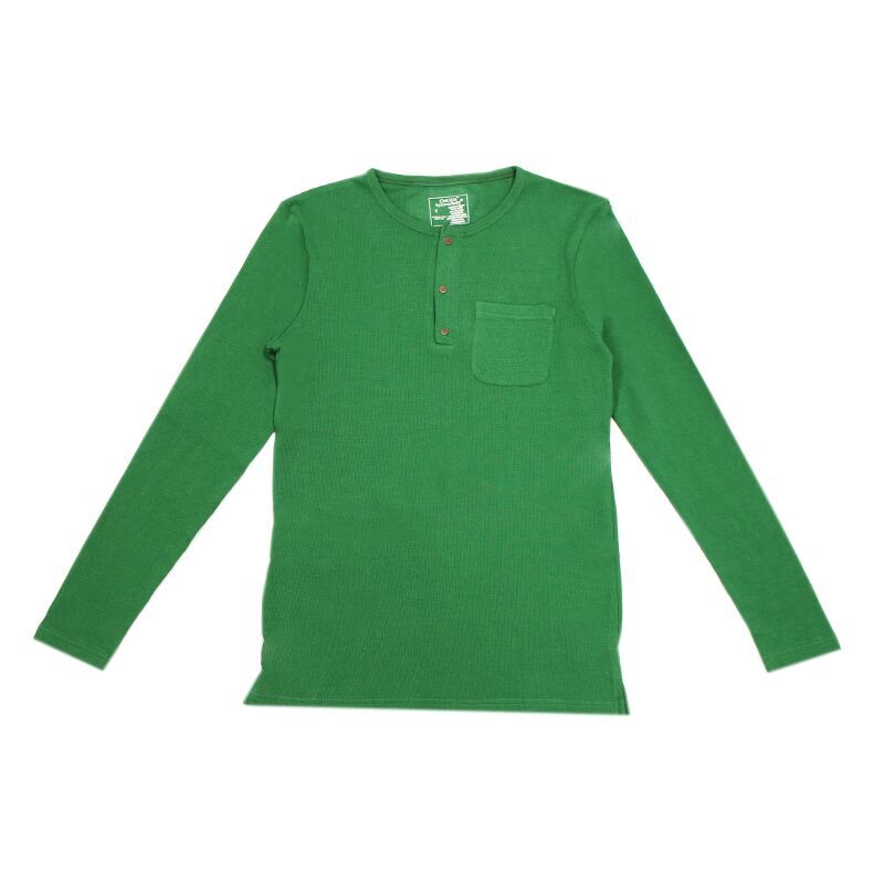 L'ovedBaby Organic Thermal Men's Long Sleeve Shirt - Emerald