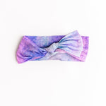 Little Sleepies Bow Headband - Purple Watercolor